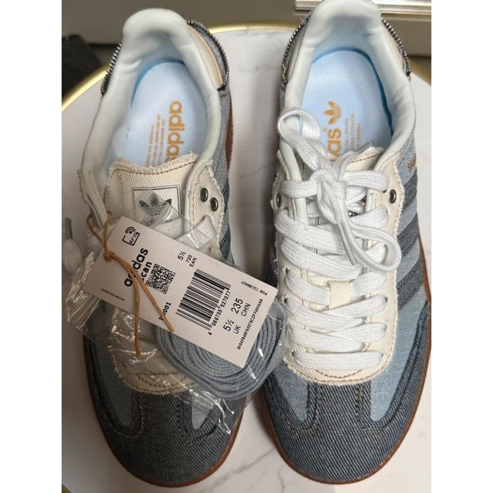 atmos x adidas Women's Sambae two-tone denim sneakers $75